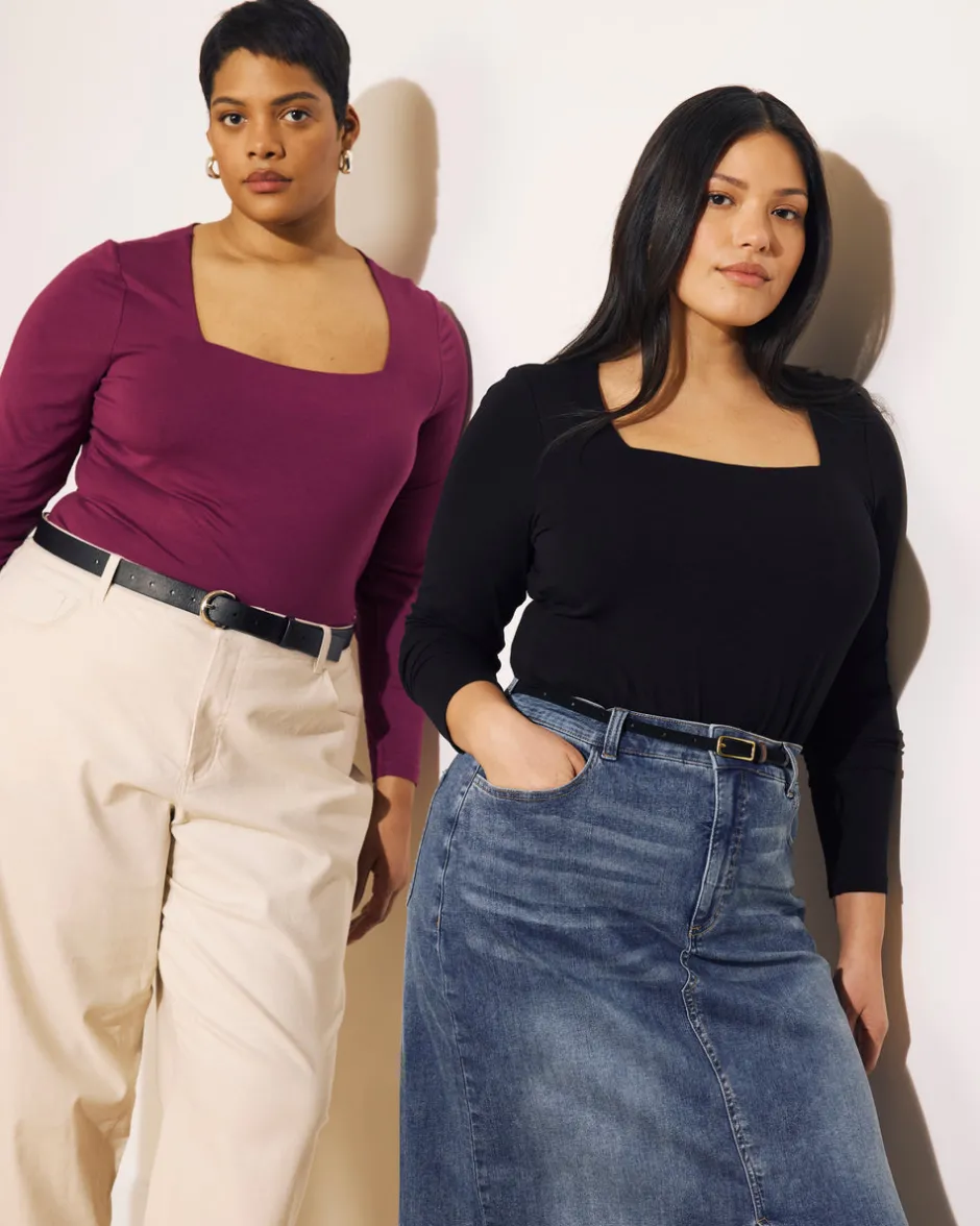 Universal Standard Agatha Liquid Jersey Top