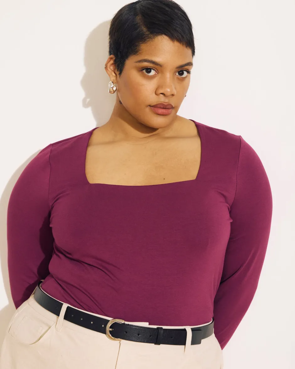 Universal Standard Agatha Liquid Jersey Top