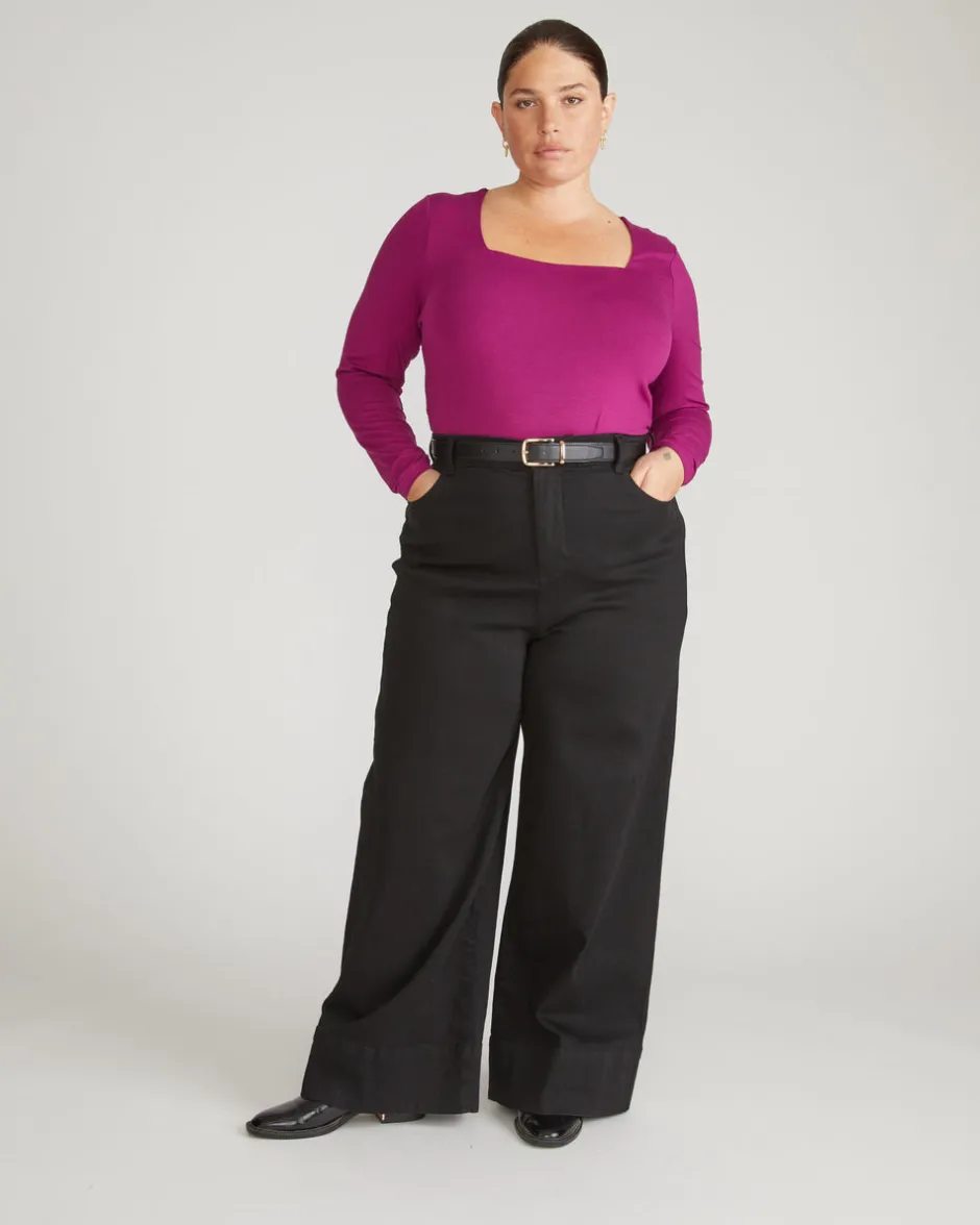 Universal Standard Agatha Liquid Jersey Top