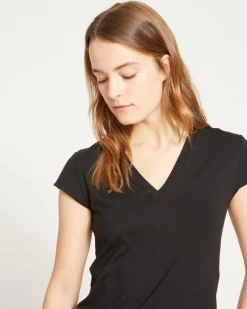 Universal Standard Ashley V Neck Cap Sleeve Tee