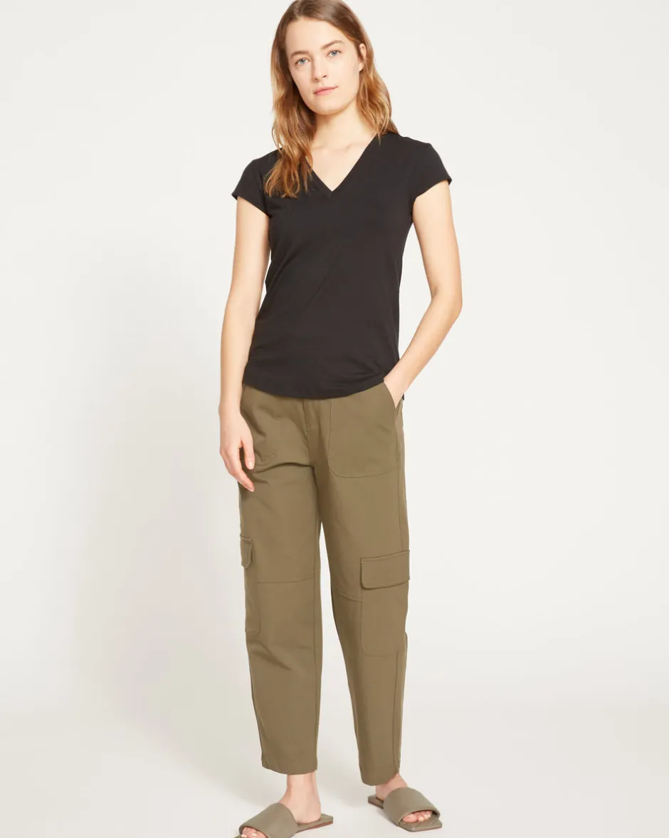 Universal Standard Ashley V Neck Cap Sleeve Tee