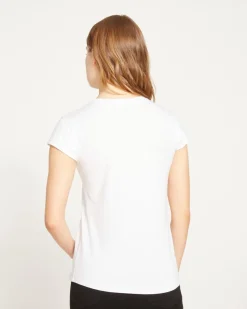 Universal Standard Ashley V Neck Cap Sleeve Tee