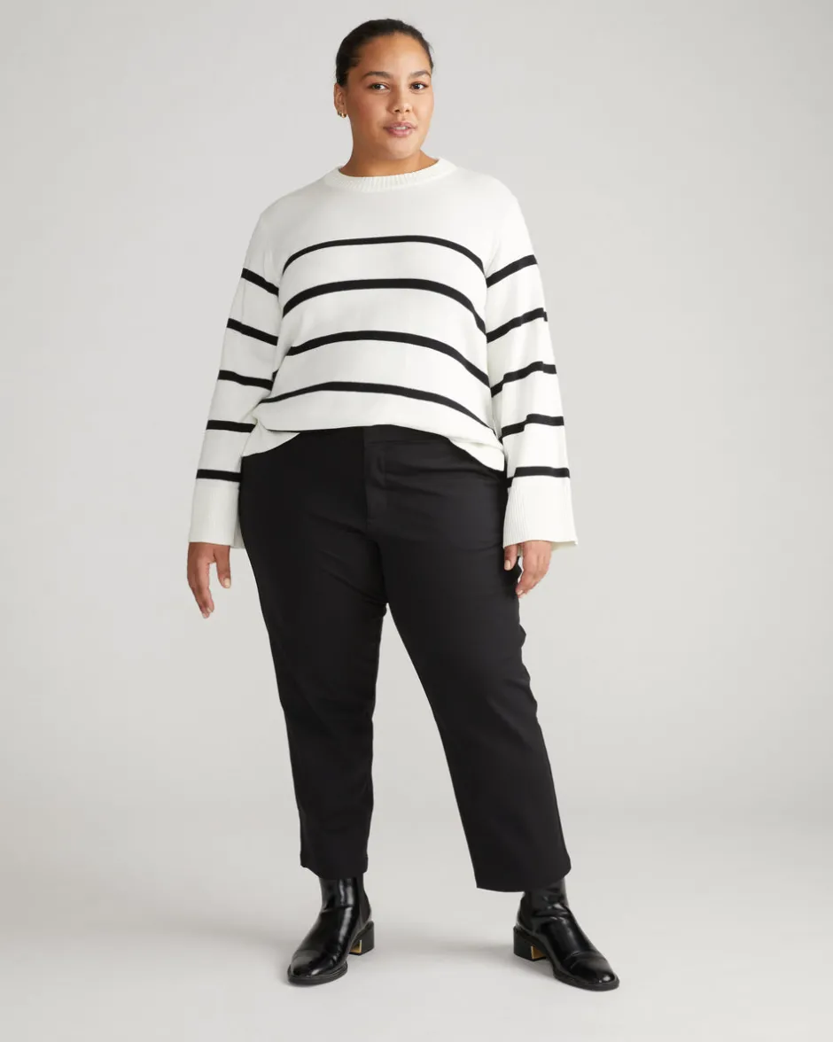 Universal Standard Bardot Wide Sleeve Cotton Sweater
