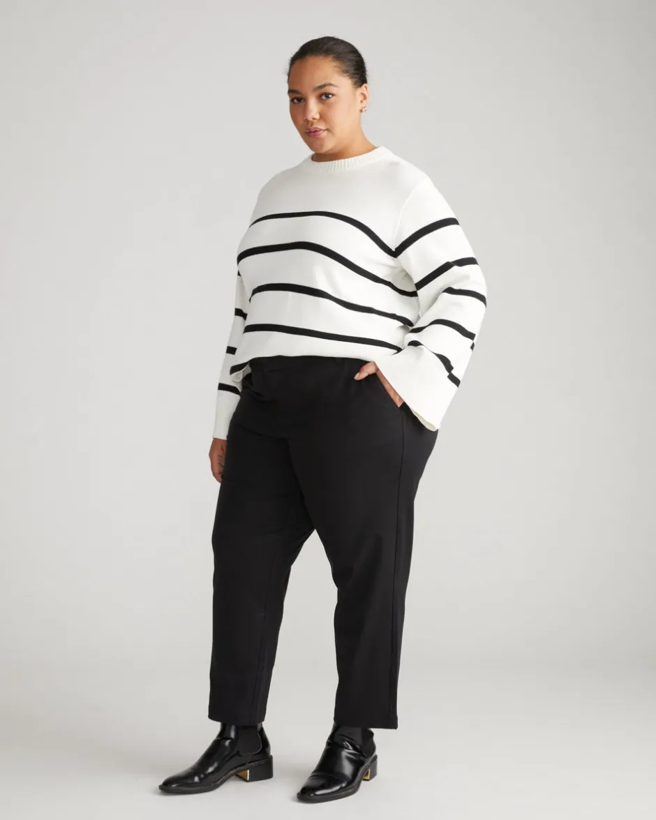 Universal Standard Bardot Wide Sleeve Cotton Sweater
