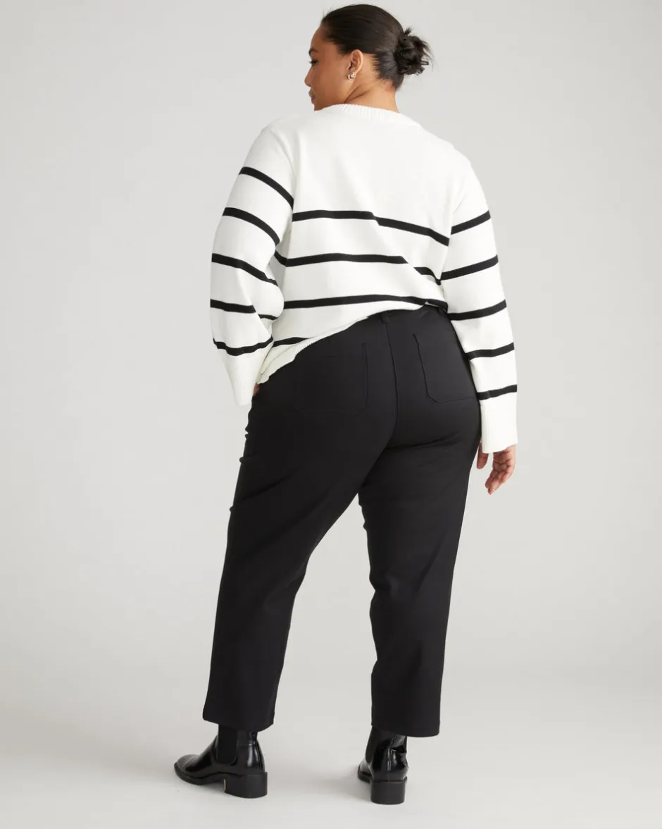 Universal Standard Bardot Wide Sleeve Cotton Sweater