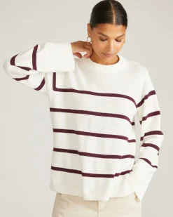Universal Standard Bardot Wide Sleeve Cotton Sweater