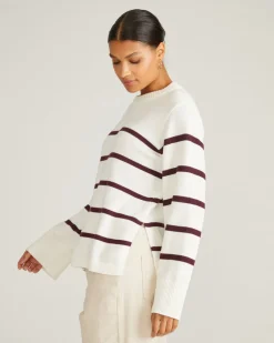 Universal Standard Bardot Wide Sleeve Cotton Sweater