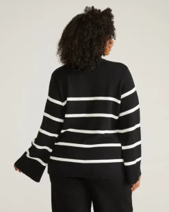 Universal Standard Bardot Wide Sleeve Cotton Sweater