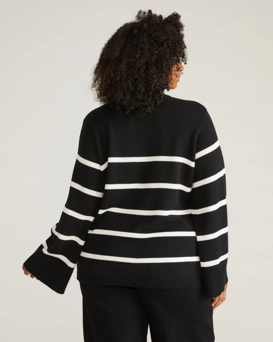 Universal Standard Bardot Wide Sleeve Cotton Sweater