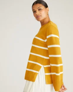 Universal Standard Bardot Wide Sleeve Cotton Sweater