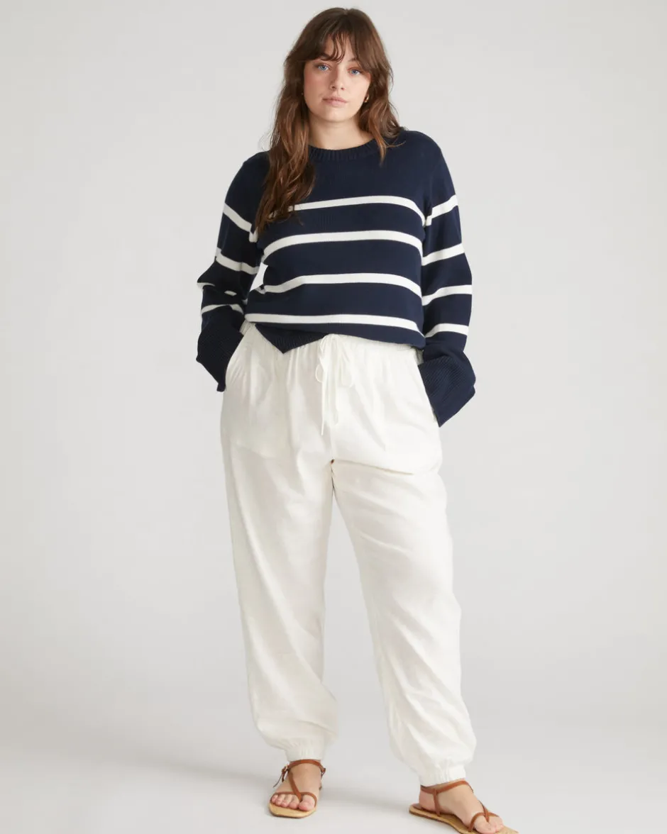 Universal Standard Bardot Wide Sleeve Cotton Sweater