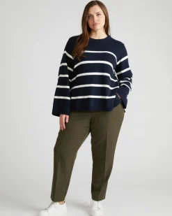 Universal Standard Bardot Wide Sleeve Cotton Sweater