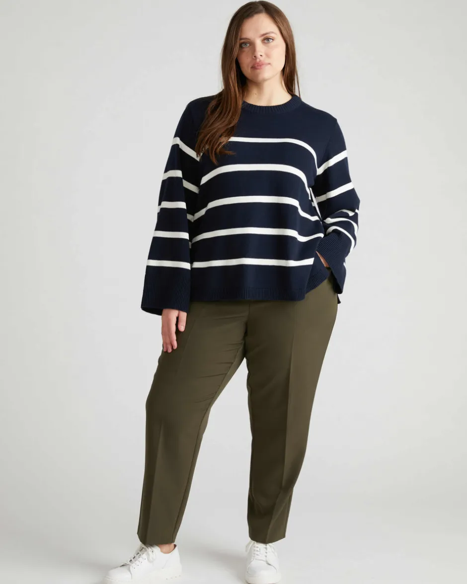 Universal Standard Bardot Wide Sleeve Cotton Sweater