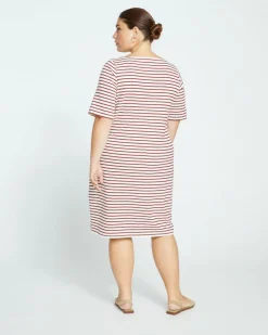 Universal Standard Belle Breton Stripe Jersey Dress
