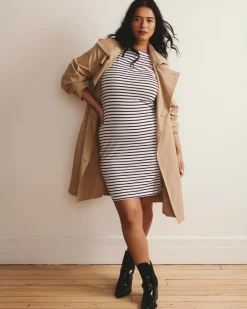 Universal Standard Belle Breton Stripe Jersey Dress