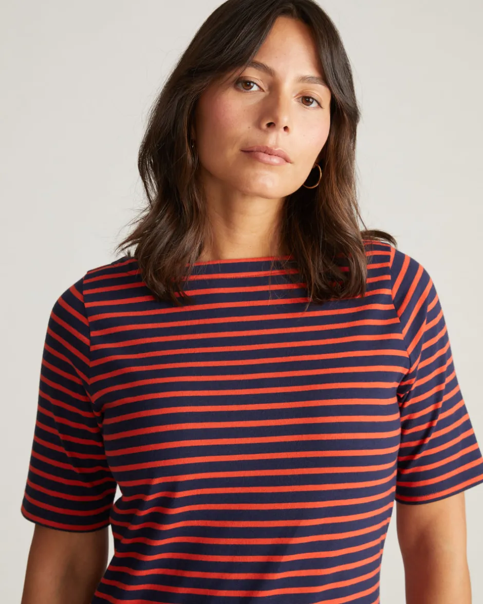 Universal Standard Belle Breton Stripe Jersey Dress