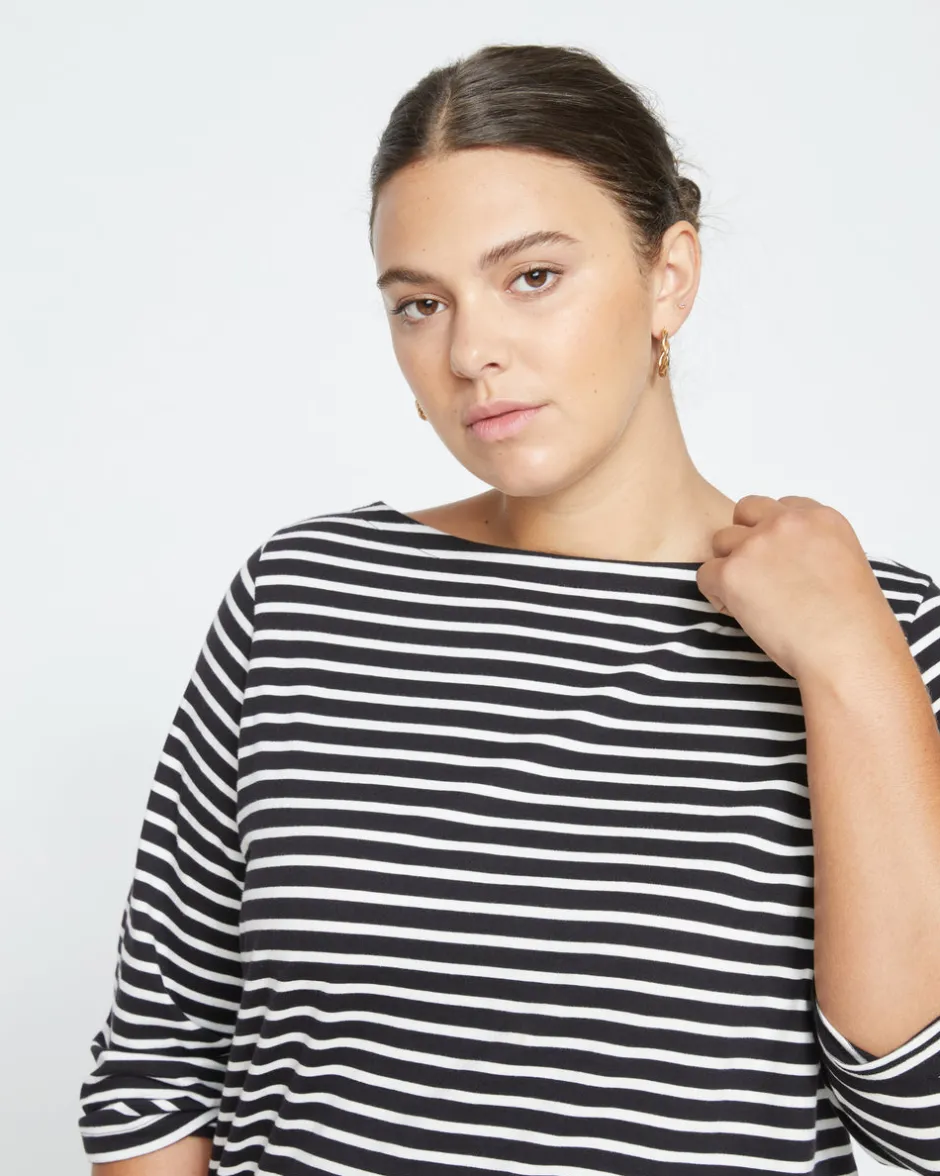 Universal Standard Belle Breton Stripe Jersey Tee