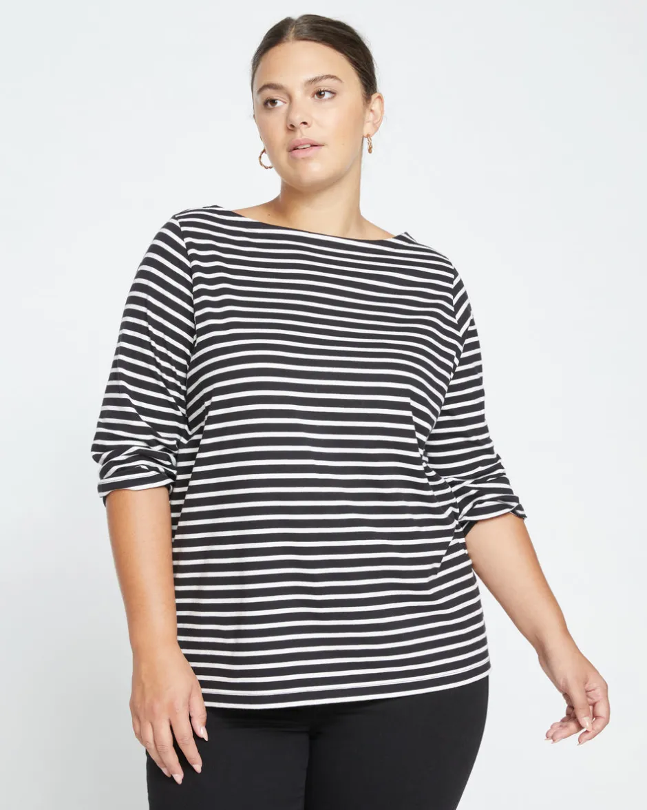 Universal Standard Belle Breton Stripe Jersey Tee