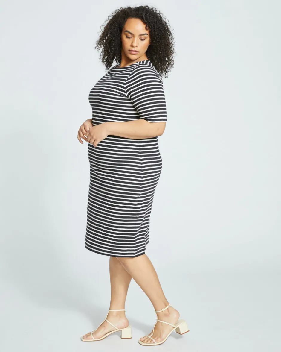 Universal Standard Belle Breton Stripe Jersey Dress