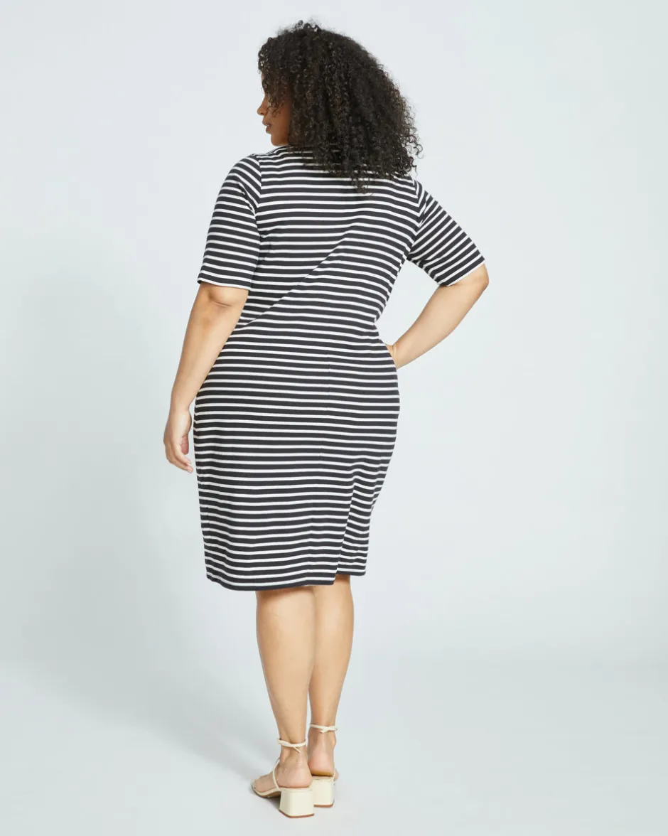 Universal Standard Belle Breton Stripe Jersey Dress