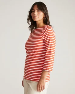 Universal Standard Belle Breton Stripe Jersey Tee
