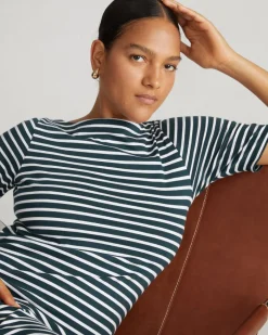 Universal Standard Belle Breton Stripe Jersey Dress