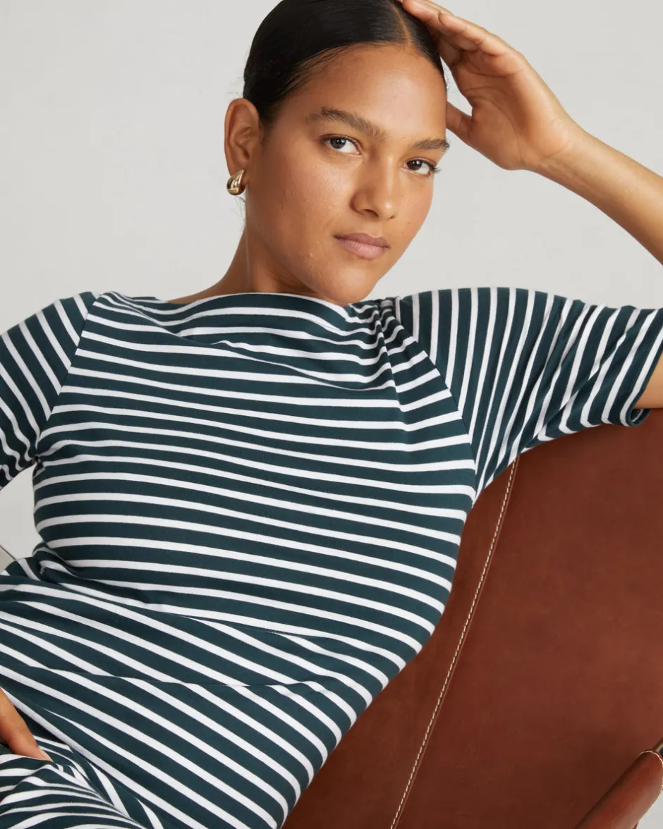 Universal Standard Belle Breton Stripe Jersey Dress