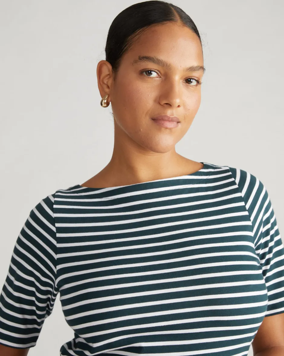Universal Standard Belle Breton Stripe Jersey Dress
