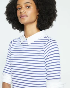 Universal Standard Belle Breton Stripe Jersey Dress