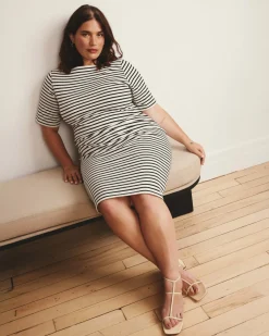 Universal Standard Belle Breton Stripe Jersey Dress