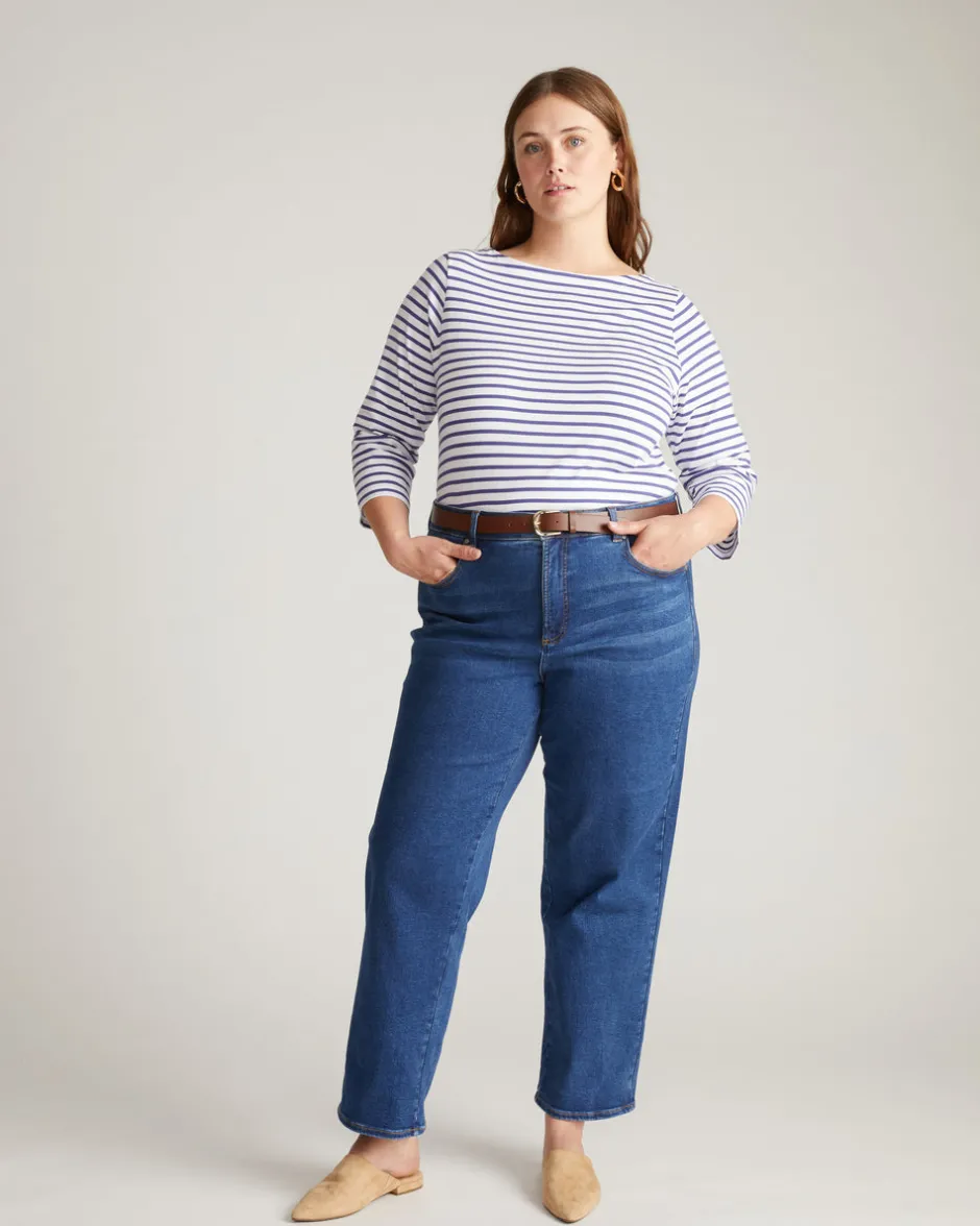 Universal Standard Belle Breton Stripe Jersey Tee