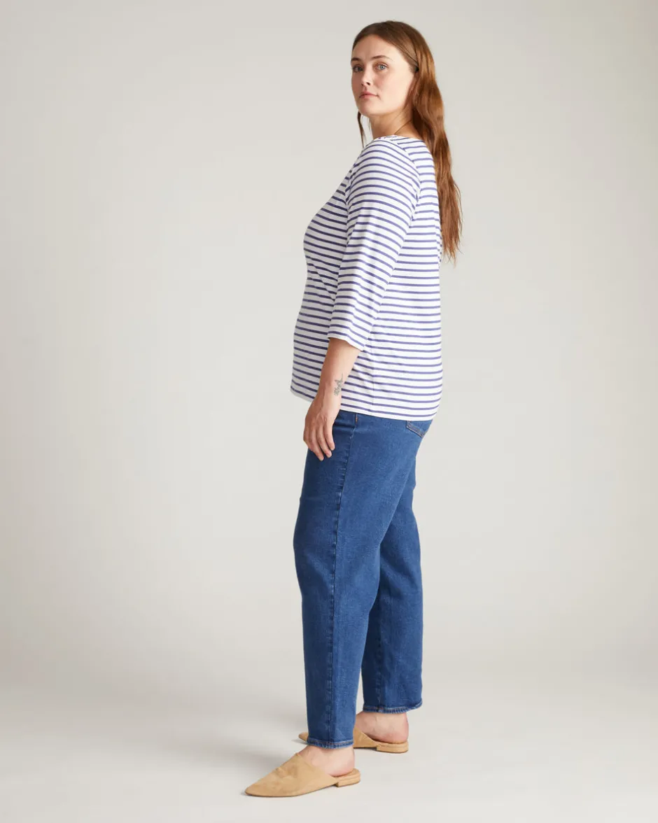 Universal Standard Belle Breton Stripe Jersey Tee