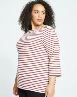 Universal Standard Belle Breton Stripe Jersey Tee