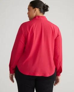 Universal Standard Better-Than-Silk Long Sleeve V-Neck Top