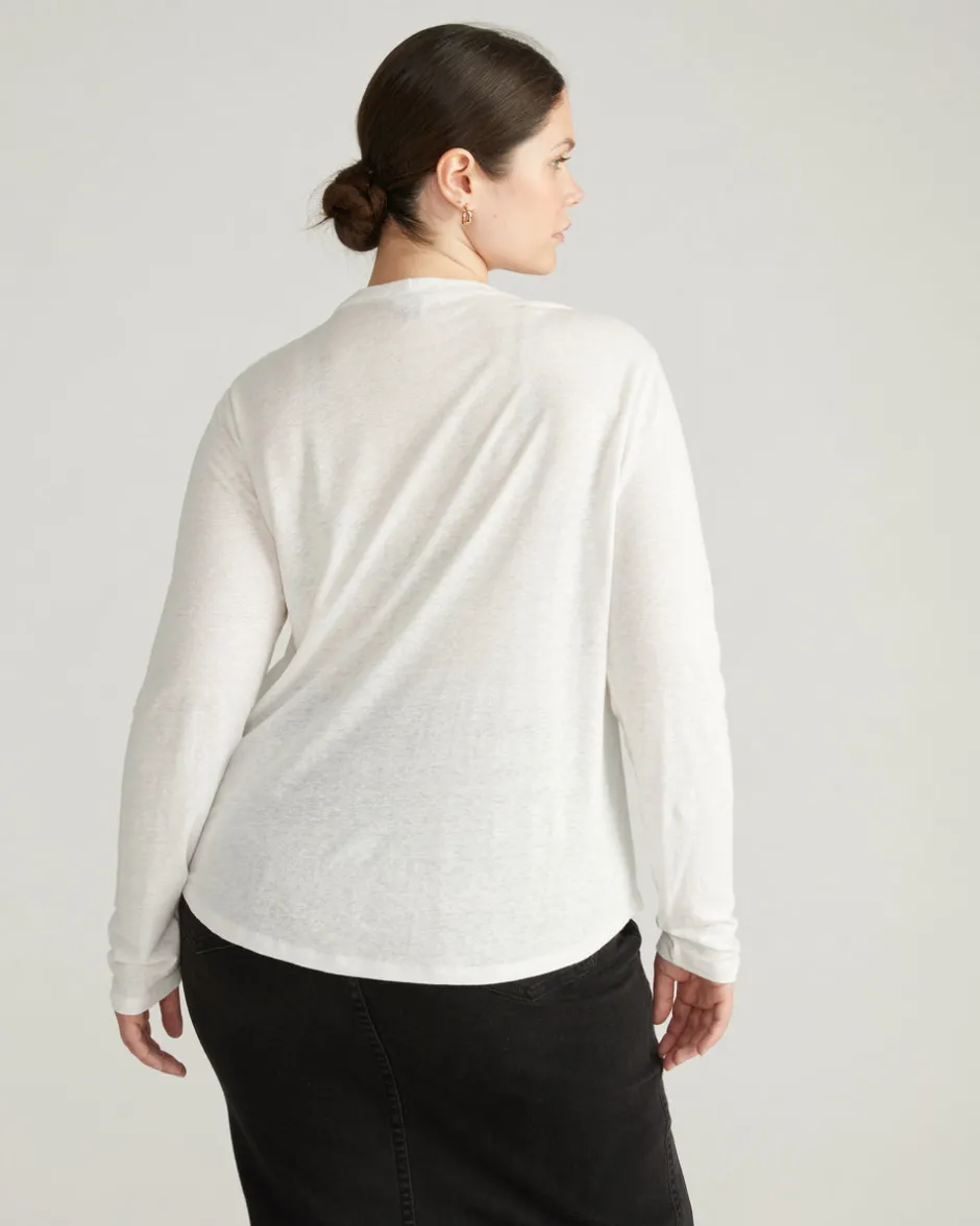 Universal Standard Breeze Stretch Linen Long Sleeve Tee