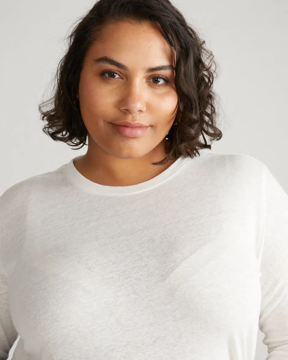 Universal Standard Breeze Stretch Linen Long Sleeve Tee
