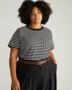 Universal Standard Breton Stripe Garcon Tee