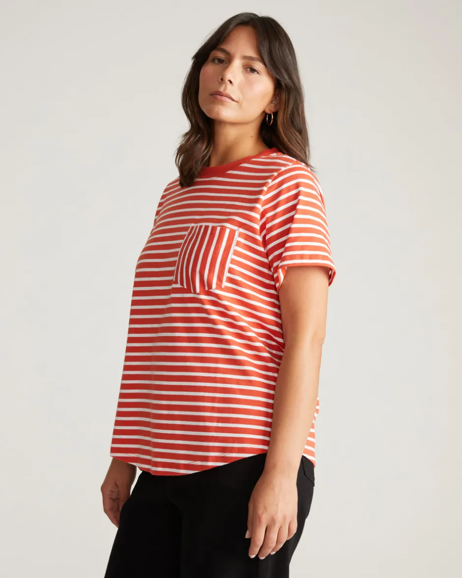 Universal Standard Breton Stripe Garcon Tee