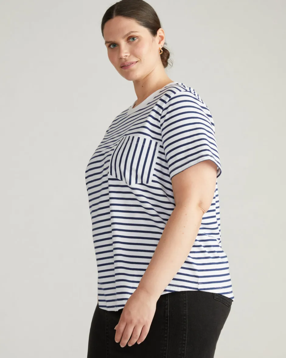 Universal Standard Breton Stripe Garcon Tee