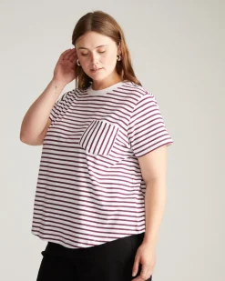 Universal Standard Breton Stripe Garcon Tee