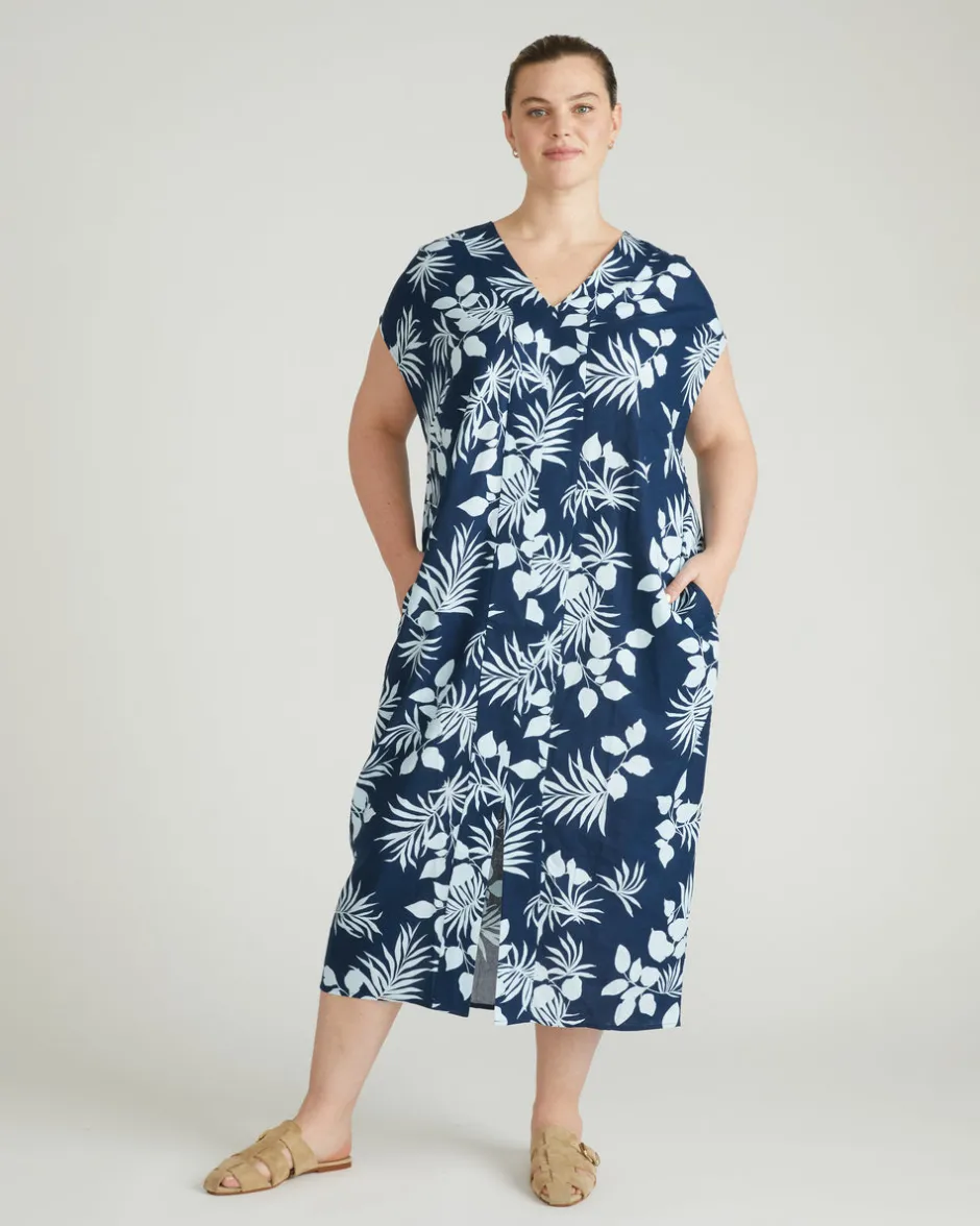 Universal Standard Cabana Linen Kaftan