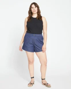 Universal Standard Capri Chambray Shorts