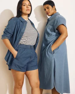 Universal Standard Capri Chambray Shorts
