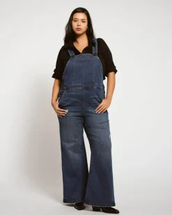 Universal Standard Casey Wide Leg Denim Overalls