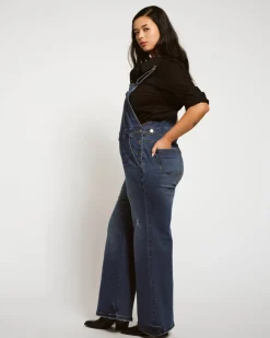 Universal Standard Casey Wide Leg Denim Overalls
