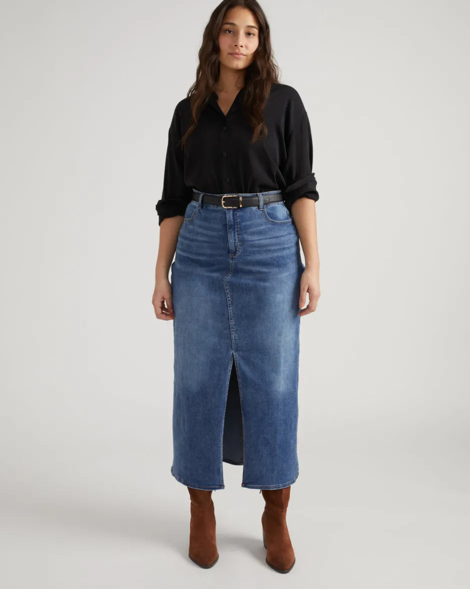 Universal Standard ComfortDenim Maxi Skirt
