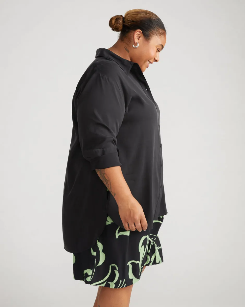 Universal Standard Cooling Stretch Cupro Artist Shirt