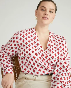 Universal Standard Cooling Stretch Cupro Button-Down Blouse