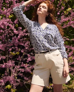 Universal Standard Cooling Stretch Cupro Button-Down Blouse
