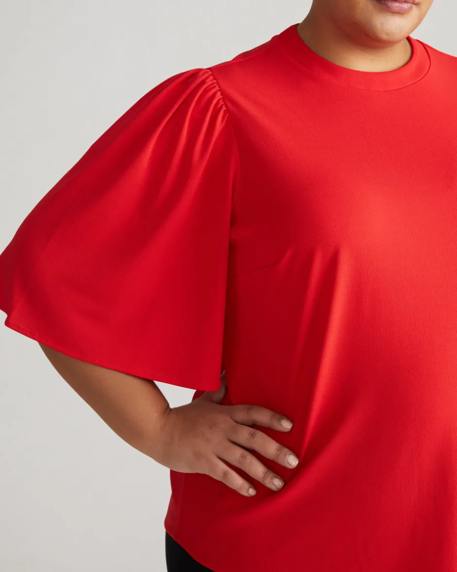 Universal Standard Crepe Jersey Capelet Blouse
